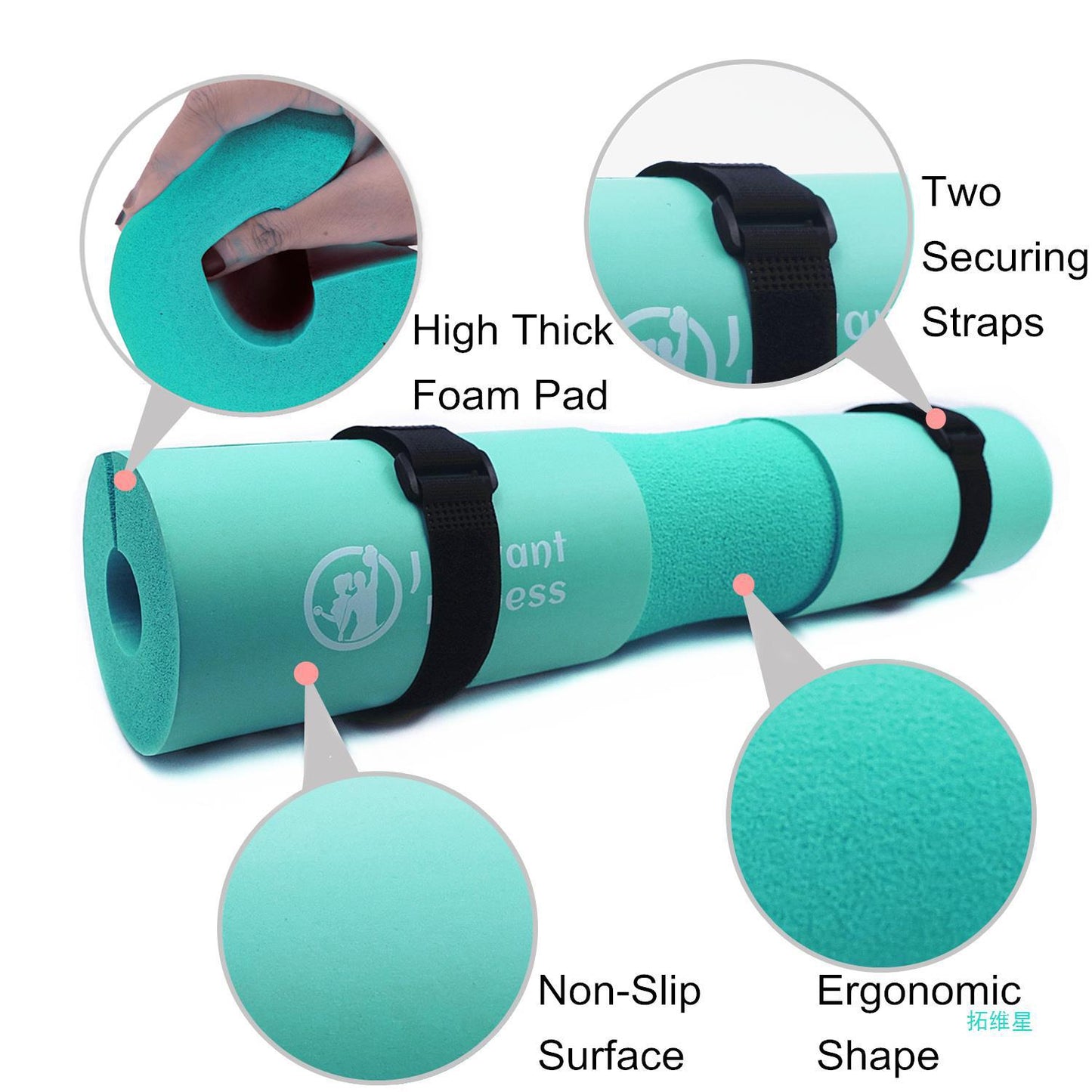 Barbell Pad Set with Ankle Strap for Hip Thrusts